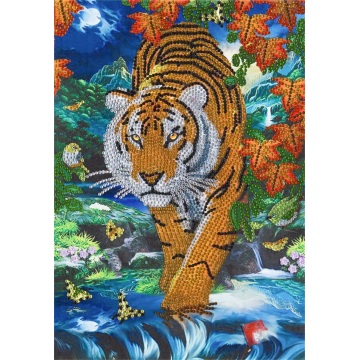 Pintura decorativa de tigre pintura de diamante