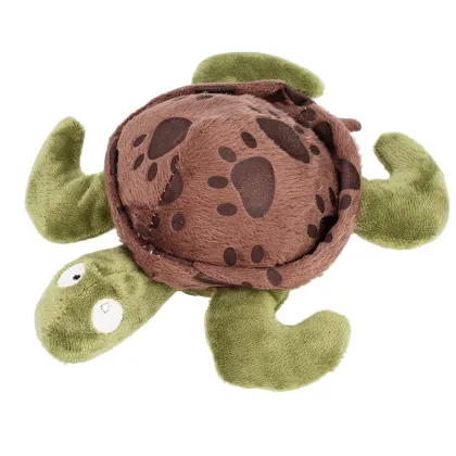 Interactive Plush Turtle Dog Toy with Sound