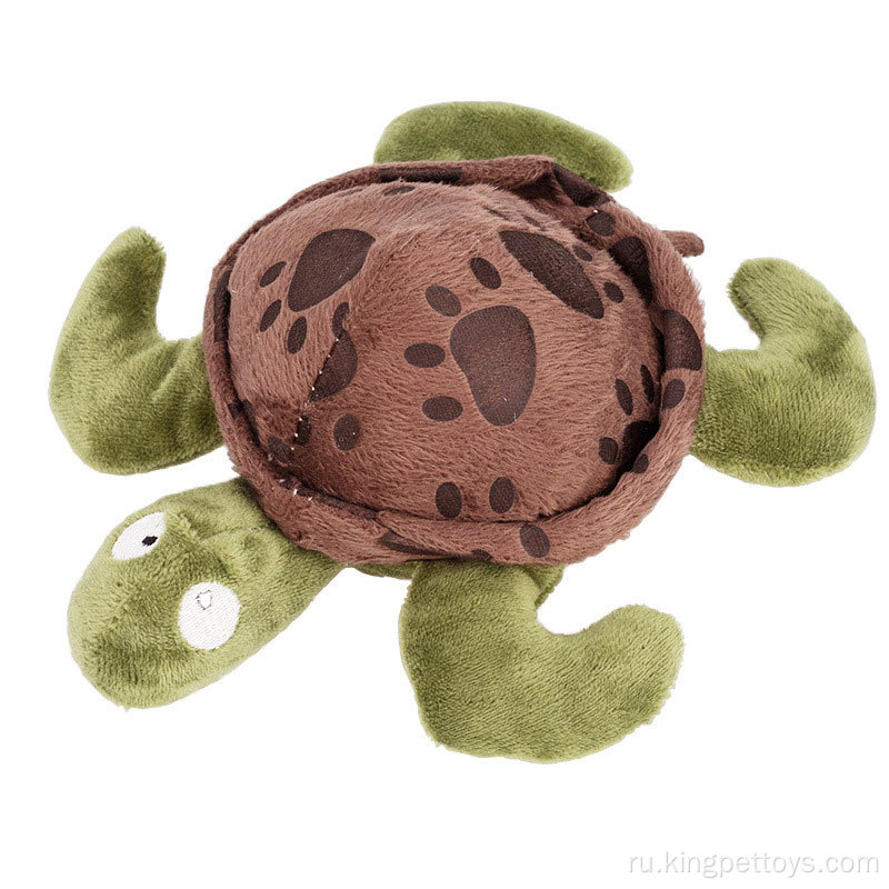 Интерактивная собачья игрушка плюшевая черепаха