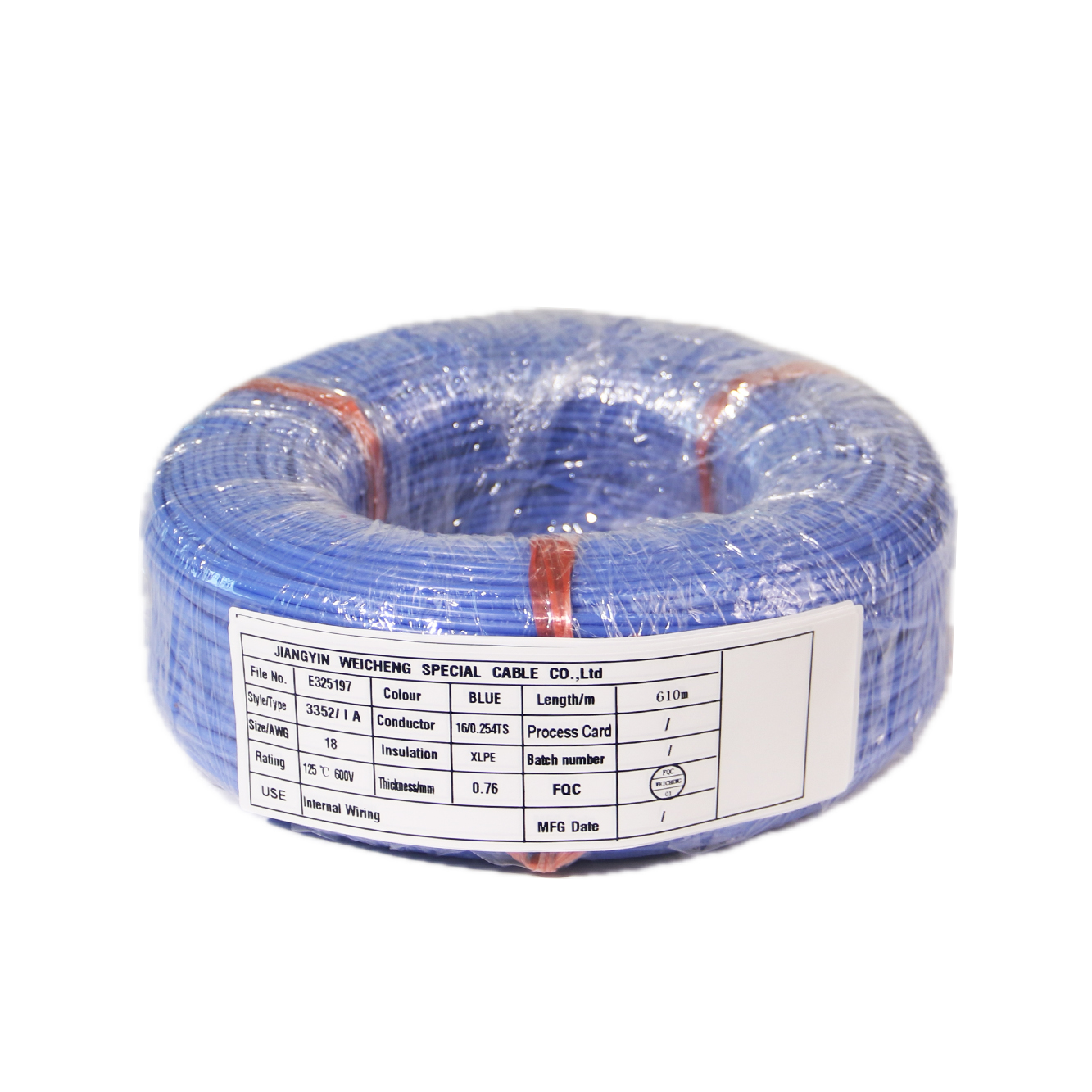 XLPE Insulated Single-core Connecting Wire UL3352 18AWG