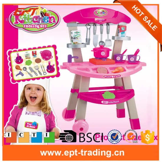 Pretend Play Kitchen Set Toys Cooking Game Girls