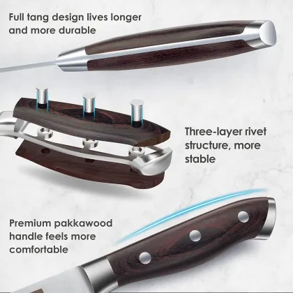 Custom Handcrafted Damascus 16-Piece Chef's Knife Set: A Comprehensive Kitchen Knife Collection