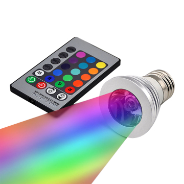 E27 RGB LED Spot Light Bulb - 16 Colors, AC85-265V, with Remote Controller