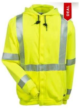 Men's Yellow Hi Vis FR Fleece Sweatshirt