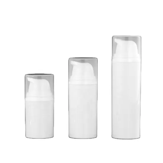Custom 15ml White PP Airless Cosmetic Emulsion Bottle