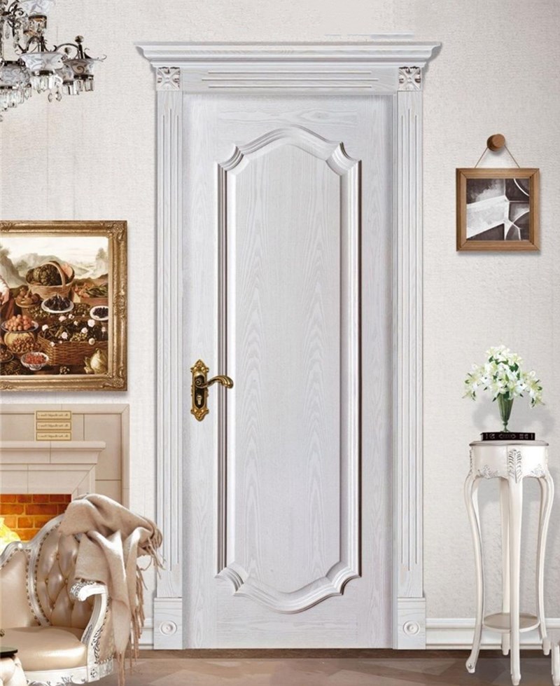 White Solid Wood Veneer Door