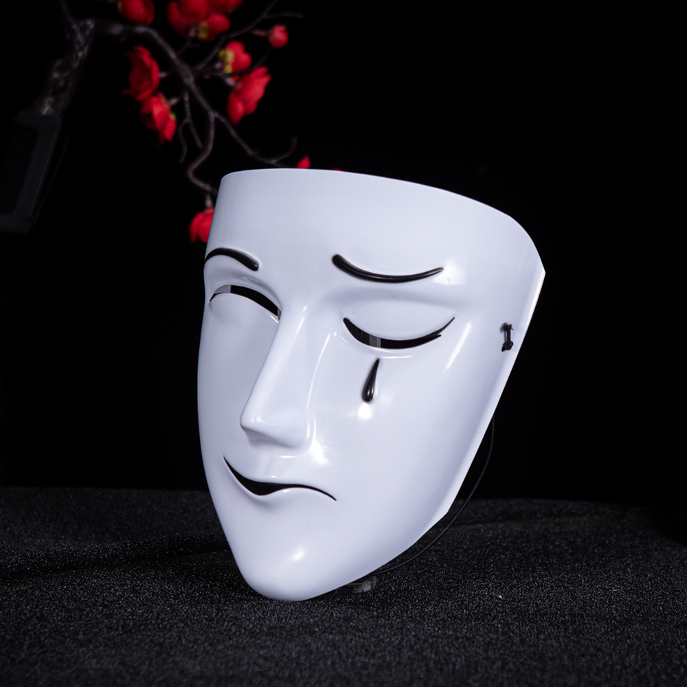 White Wink Tear Tragedy Comedy Mask