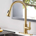 Fọkọ idẹ ibi idana Faucet Fọwọ ba