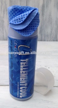 PVA Cooling Towel Cold Chill Sport Tennis Golf Running Large Blue / FREE SMALL