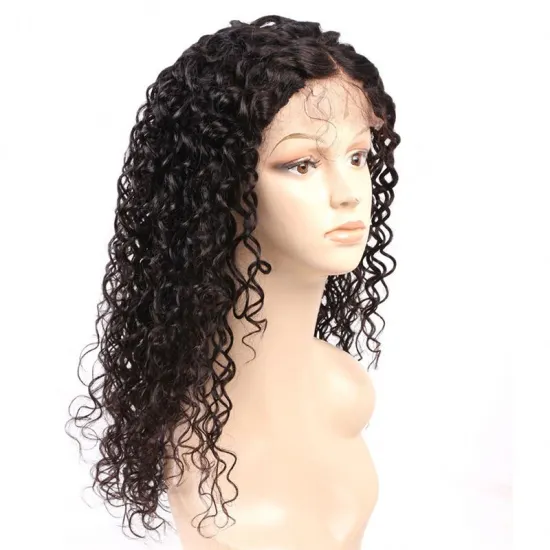 Top Grade Human Hair   Lace Human Hair Wig,Natural Black Long Brazilian Hair Lace Wig For Women