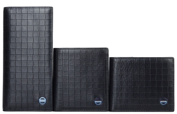 Fashion Leather Wallet with Weaving Grain