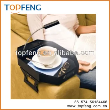sofa table with reading lamp