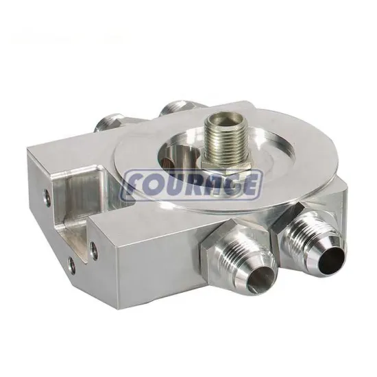 Aluminium Remote Oil Filter Mount Kit -10 AN Port Housing 3/4 UNF
