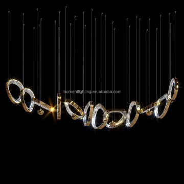 Modern Customized Crystal Pendant Light for Villa Home Luxury Interiors