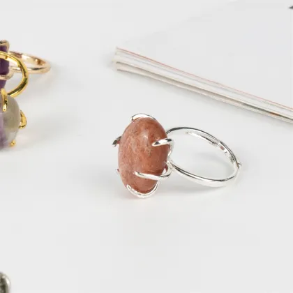 Wholesale Crystal Stone Handmade Mixed Rings for Semi-Precious Stone Crafts