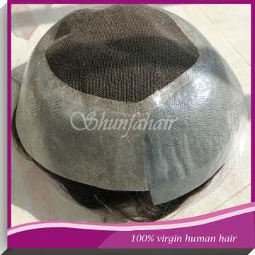 men's hair toupee,Thin PU skin around toupee,top lace hair toupee for men