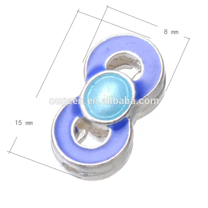 fashion beads jewelry made in china, blue enamel metal beads for charms