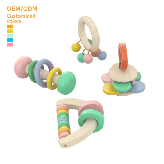 Organic Rattles and Wooden Bead Crafts: Eco-friendly Wholesaler's Collection of Handcrafted Baby Toy Sets