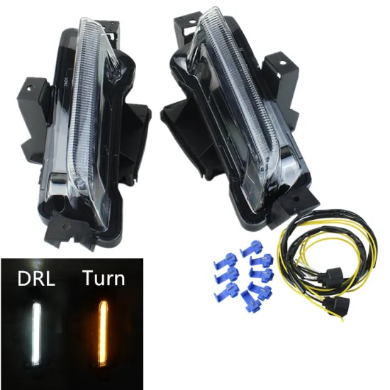 LED Daytime Running Lights Amber Turn Signals for Chevy Camaro ZL1 2016-2018 - Left & Right Fog Light