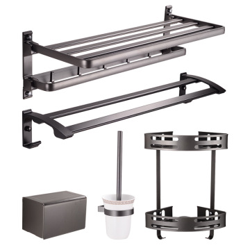 Graue Wandmontage Bad -Hardware -Sets - 5 PCs Badezimmerzubehör