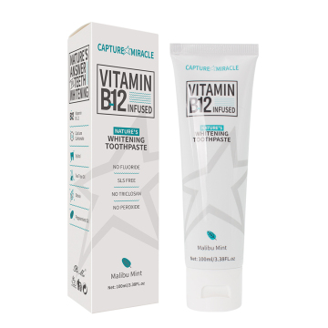 Organic Vitamin B12 No Fluoride Mint Toothpaste for Teeth Whitening (OEM)