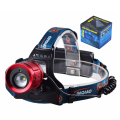 Recarregável Zoom Head Torch Headlamp à prova d&#39;água