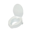 White Plastic 4-Inches Raised Toilet Seat With Lid