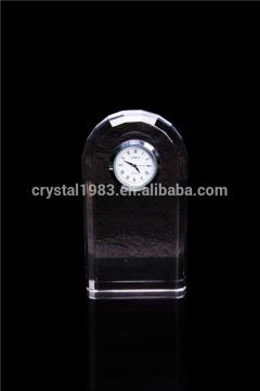 Hot Glass dome shape clock crystal desktop clock for gift set