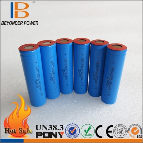 Samsung 18650 battery 3.7V 2200mAh cylindrical lithium-ion rechargeable battery for led light or e-bike lithium battery pack