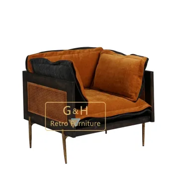 Luxury Wooden Leather Sofa Set - Classic Modern Furniture