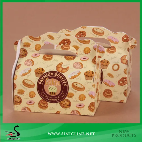 Sinicline custom made safety Cake Packing Box/Paper Cake Box