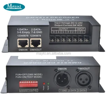 4 Channel DMX512 Decoder for RGBW LED Controllers (36CH/24CH/30CH/12CH/4CH/3CH)