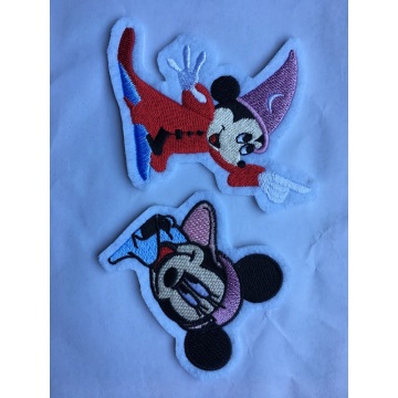 Dierlijke borduurwerk pailletten bont Mickey Mouse patch