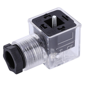 Valvola bobina a solenoide idraulica a 4 perni Connettore con lampada AC 110-220V