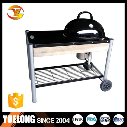 Large weber performer table trolley kettle charcoal bbq grill