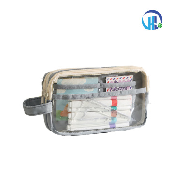 Tempat pensil transparan lima lapis berkapasitas besar