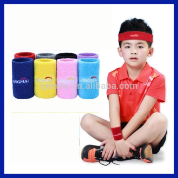 Yhao sweatband 2016 hot sale custom promotional bulk terry cotton jacquard solid wristband