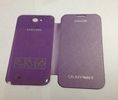 Pu Drawbench Leather Iphone Protective Covers Purple Case For Samsung N7100