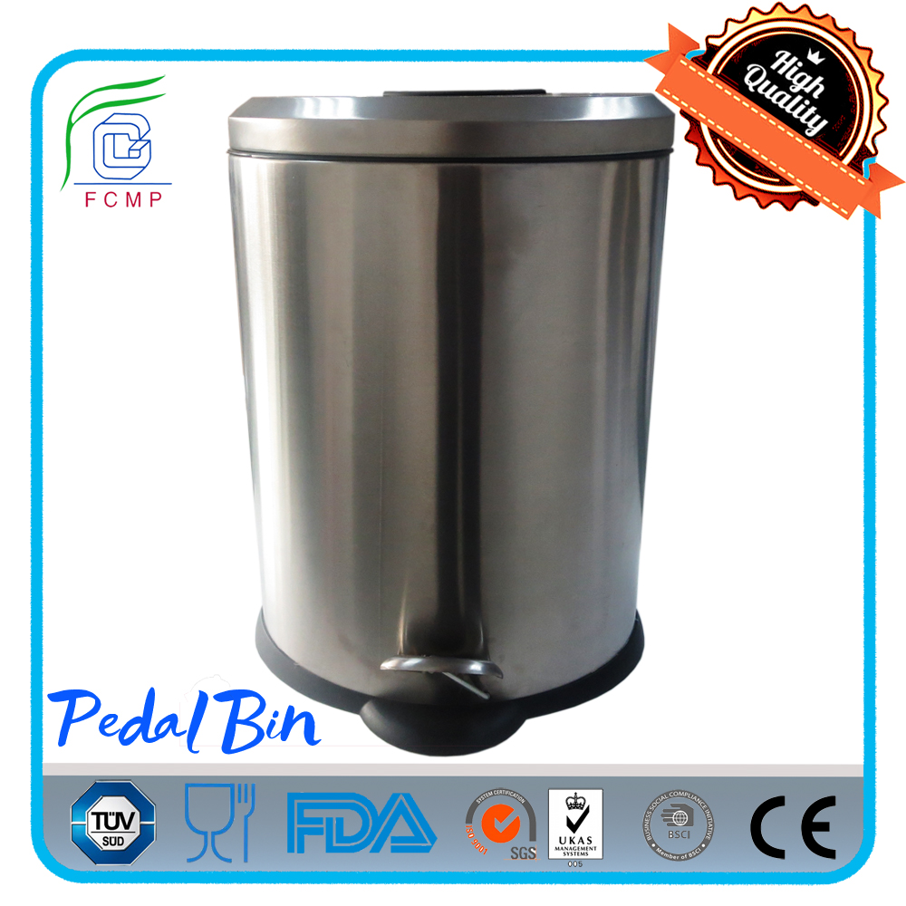 stainless steel pedal bin