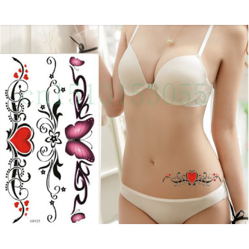 Waterproof Temporary Tattoo Sticker sexy waist rose tattoo love butterfly tatto stickers flash tatoo fake tattoos for girl women