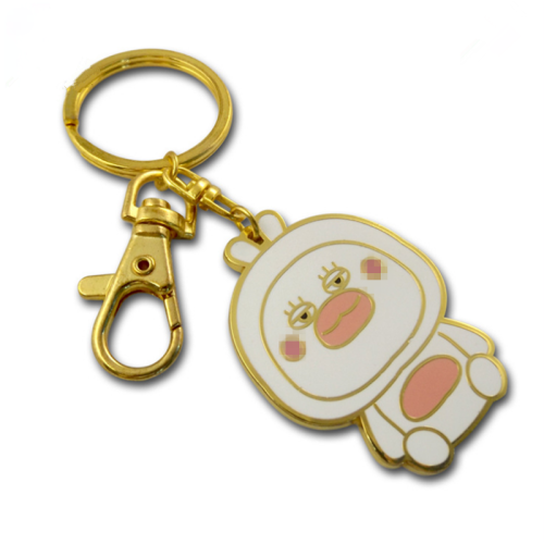 Metal Besboke Enamel Charm Keychain Ring