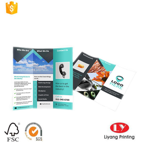 Foldable promotional advertising leaflet printing service