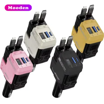 L A1 Smart Retractable Car Charger for Fast Charging of Phones and Smart Watches