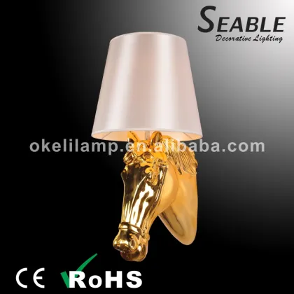 Different color running horse wall light