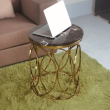 elegant style coffee side table with marble top