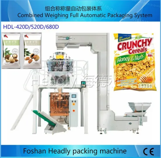 foshan Headly automatic weighing dried kerala banana chips vertical packaging machine price