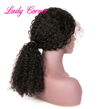 Hot selling jerry curl 360 wig, lace frontal wig amazon premium Indian human hair wigs