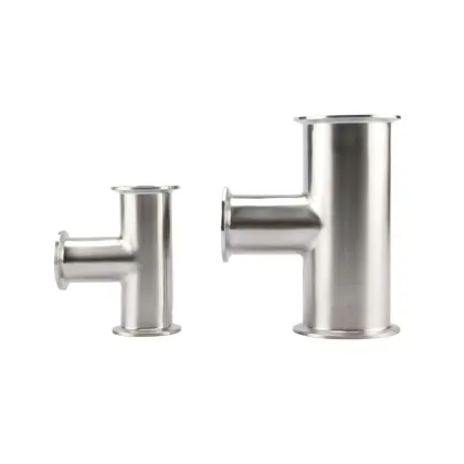 Polished connector tee fitting