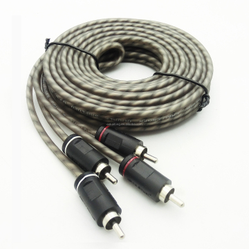 High-Quality Alpine Stereo Subwoofer with RCA to USB and XLR Armored Cable for Car Audio Systems