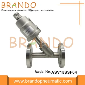 DN15 PN16 Flanged Port Pneumatic Angle Seat Valve